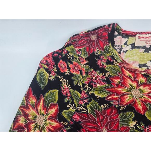 The Vermont Country Store Red Floral Top Size Medium VTG - Picture 3 of 16